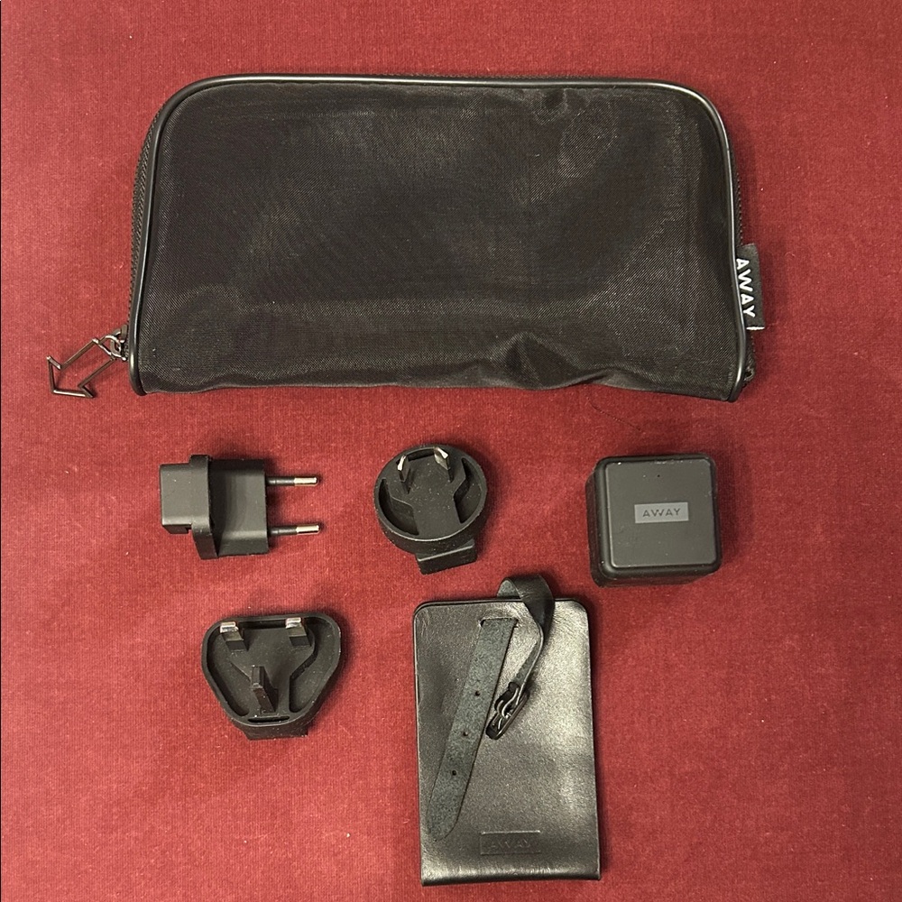 AWAY USB Adapters, Luggage Tag and Case